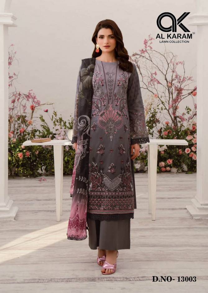 Kesariya Magic in Print Vol 13 By Al Karam Cotton Pakistani Dress Material Wholesalers In Delhi